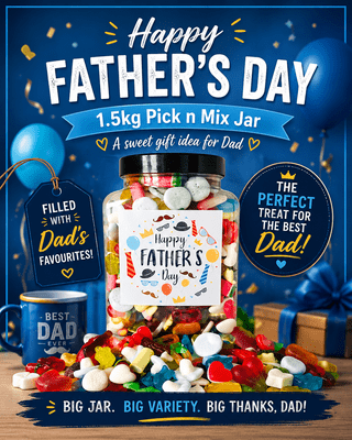 1.5kg Fathers Day Jelly & Fizzy Combo  Sweet Jar