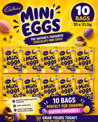 31.5g Cadbury Mini Eggs Bags x 10
