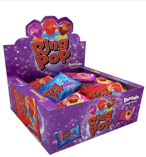 Bazooka Ring Pop Lollipop