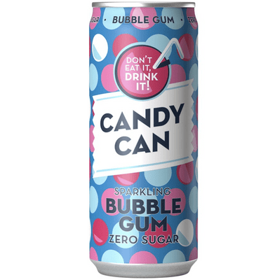 Candy Can Sparkling BubbleGum Zero Sugar 330ml