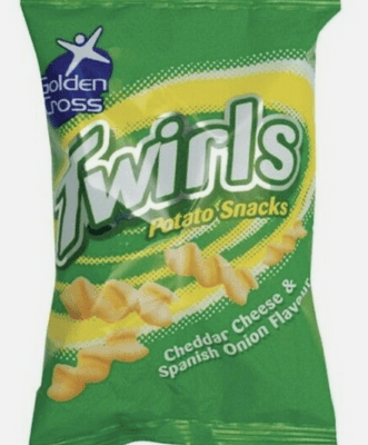 Golden Cross Twirls Cheddar Cheese & Spanish Onion 65g