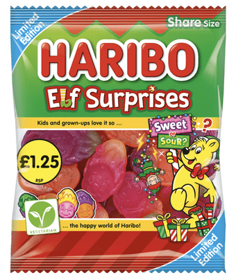 Haribo Limited Edition Elf Surprises Bag 140g