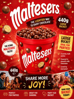 Large Malteasers Party Bucket 440g