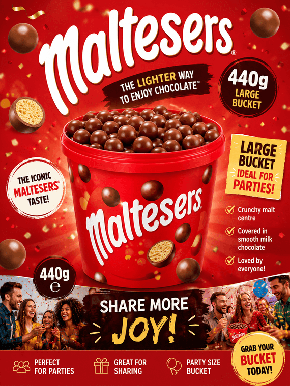 Large Malteasers Party Bucket 440g