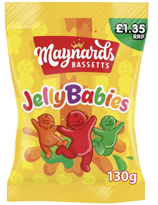 Maynards Bassetts Jelly Babies Sweets Bag 130g