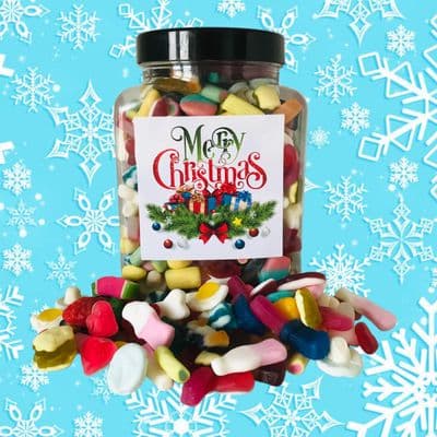 Merry Christmas 1.5kg (Choose Your Own Sweets)  Jar