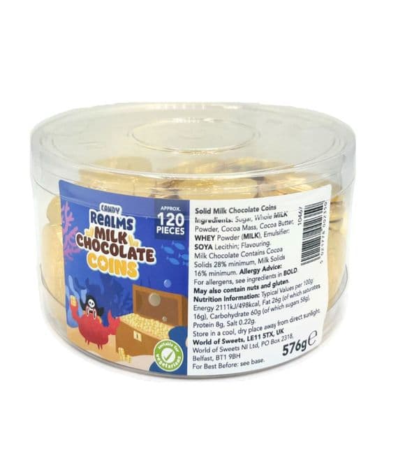 Milk Chocolate Coins Full Tub 576g