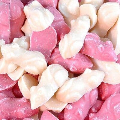 Pink & White Chocolate Mice 100g Bag