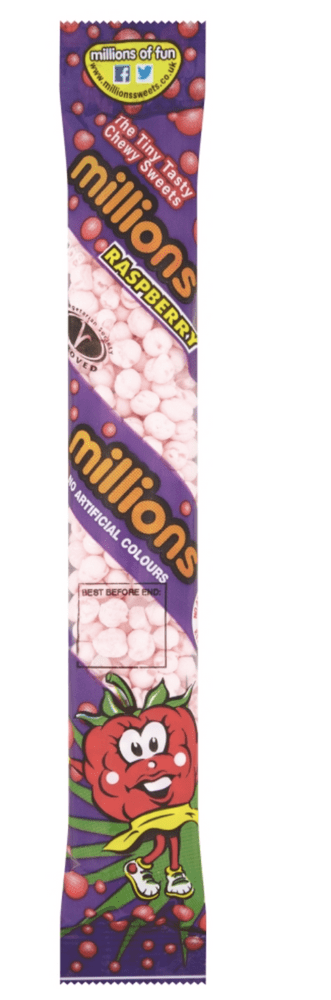 Raspberry Millions Tube 60g