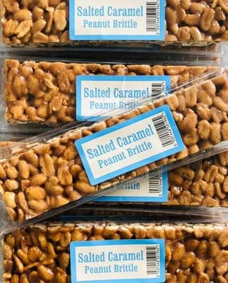 Salted Caramel Peanut Brittle Bar
