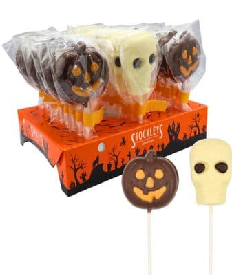 Stockleys Milk Chocolate Halloween Lollipop Case 27x30g