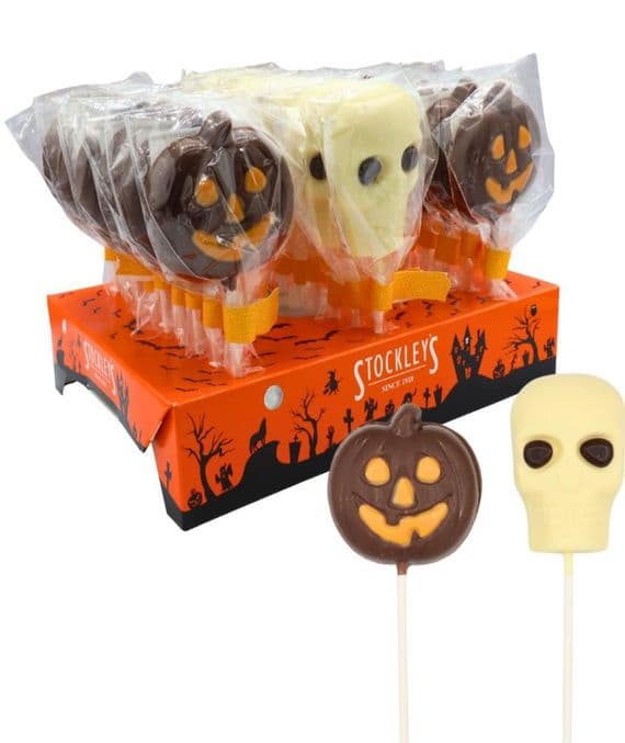 Stockleys Milk Chocolate Halloween Lollipop Case 27x30g