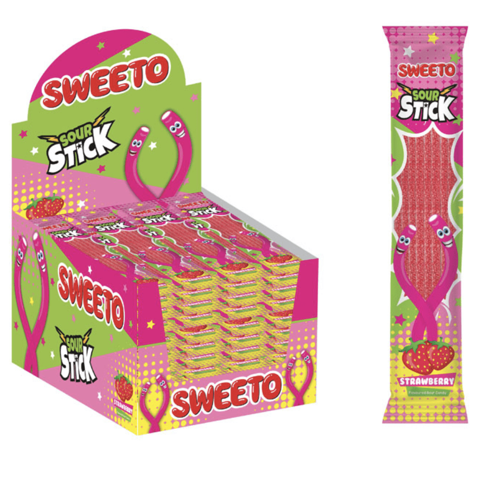 Sweeto Sour Stick Strawberry 30g