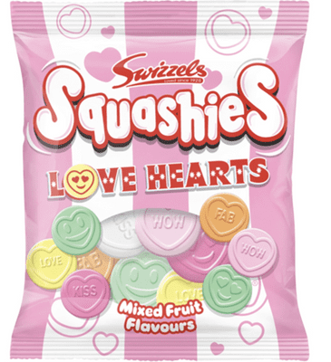 Swizzels Love Heart Squashies 120g Bag