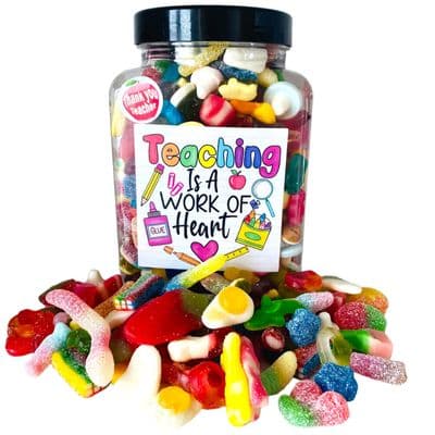 Thank You Teacher 1.5kg Jelly & Fizzy Mix Sweet Jar