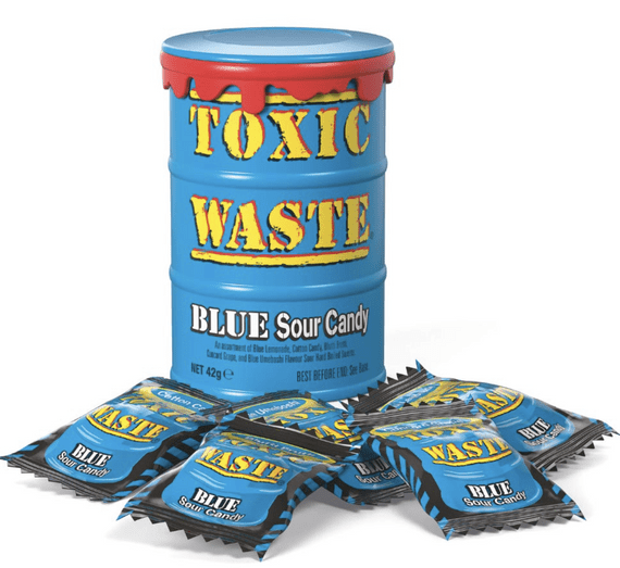 Toxic Waste Blue  Sour Candy