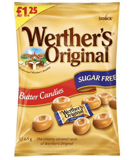 Werthers Sugar Free Butter Candy 80g bag