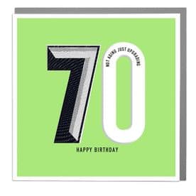 70th Happy Birthday Card by Lola Design