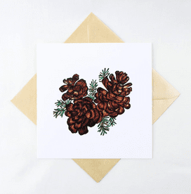 Acorn Christmas Greeting Card