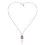 Amethyst Rose Gold Crystal Necklace