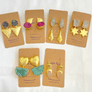 Artisanal Pink Druzy Handmade Earrings - Gold Plated