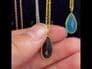 Black Obsidian Sterling Silver Teardrop Necklace
