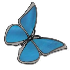 Blue Butterfly Lapel Pin Badge