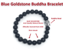 Blue Goldstone Buddha Bracelet