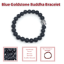 Blue Goldstone Buddha Bracelet