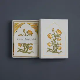 Boxed Artisan Notecard Set - Sandook Topaz