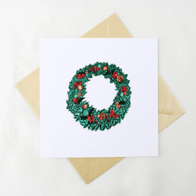 Christmas Wreath Greeting Card
