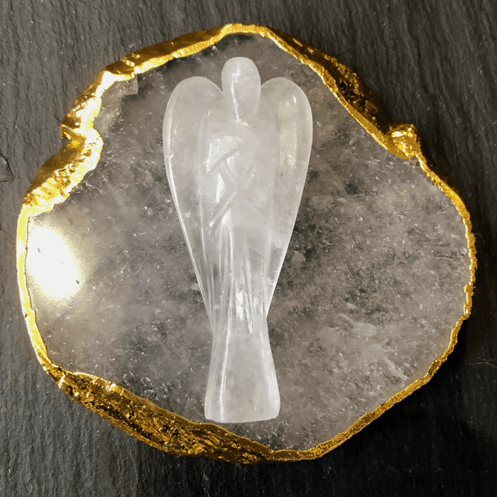 Clear Quartz Guardian Angel (Large 3 Inch)