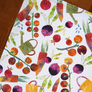 Cotton Tea Towel - Busy Veg