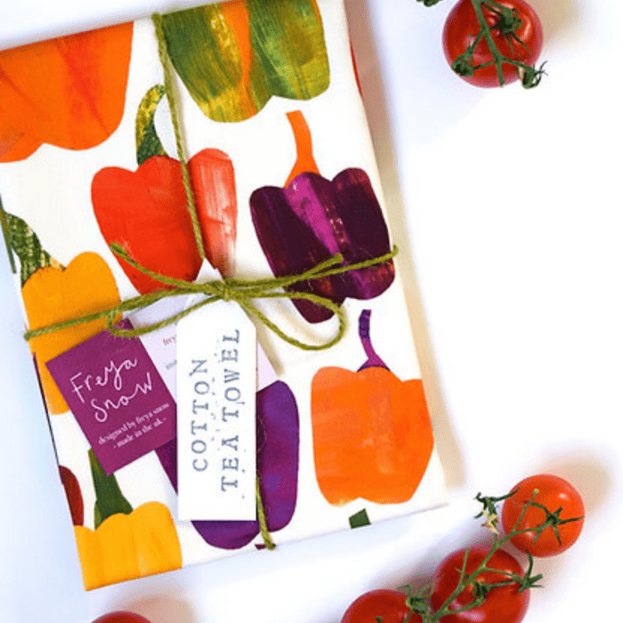 Cotton Tea Towel - Peppers
