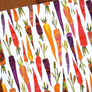 Cotton Tea Towel - White Carrot