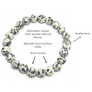 Dalmatian Jasper 8mm Buddha Bead Bracelet