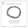 Dalmatian Jasper 8mm Buddha Bead Bracelet