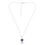 Evil Eye Sterling Silver Necklace (Rhodium)