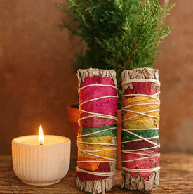 Floral White Sage Chakra Smudge Stick