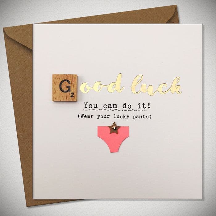 Good Luck - Wear Your Lucky Pants (Pink)