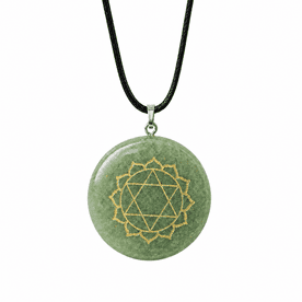 Green Aventurine Heart Chakra Necklace (Disc)