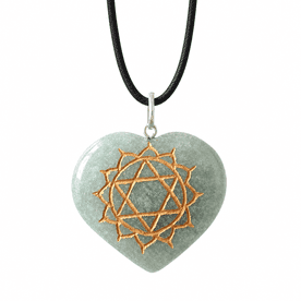Green Aventurine Heart Chakra Necklace (Heart)