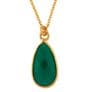 Green Aventurine  Sterling Silver Teardrop Necklace