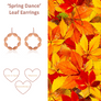 Hammered Rose Gold Leaf Earrings