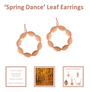 Hammered Rose Gold Leaf Earrings