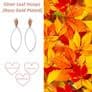 Hammered Rose Gold Silver Plated  Leaf Earrings