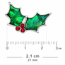 Holly Christmas Lapel Pin Badge