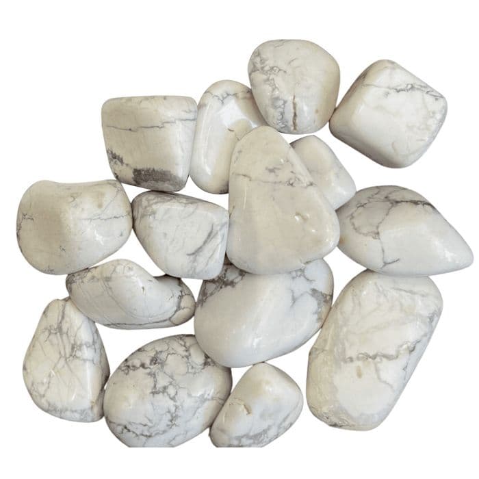 Howlite Crystal Single Polished Tumblestone