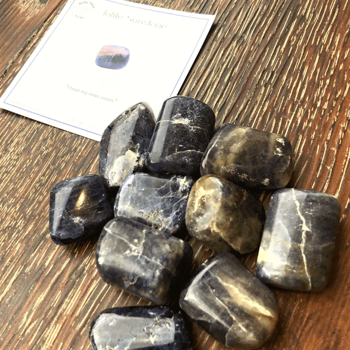 Iolite Sunstone Crystal - Single Polished Tumblestone