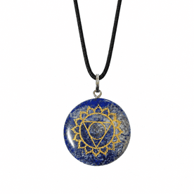 Lapis Lazuli Third Eye Chakra Necklace (Disc)